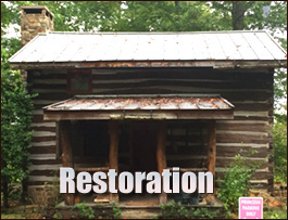 Historic Log Cabin Restoration  Midland, North Carolina